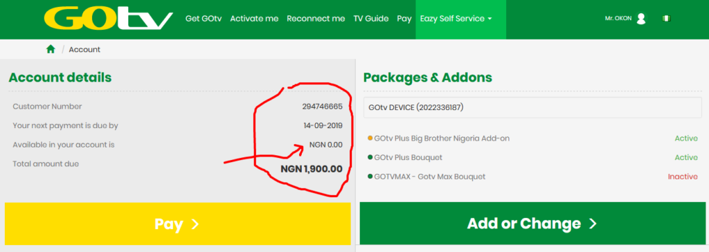 How to check Gotv Balance Online 6